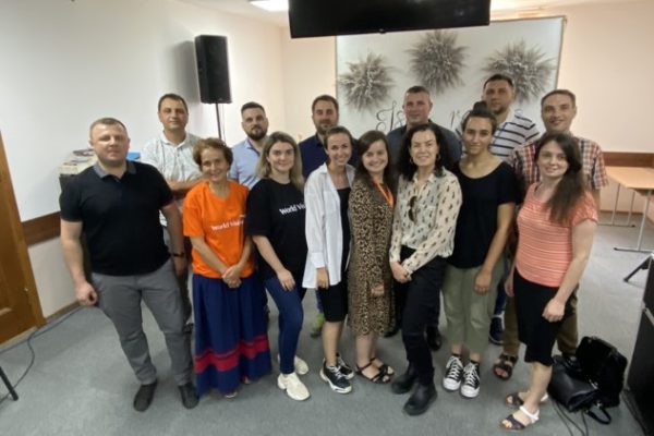 Humanitarian staff working on the emergency response in Ukraine.